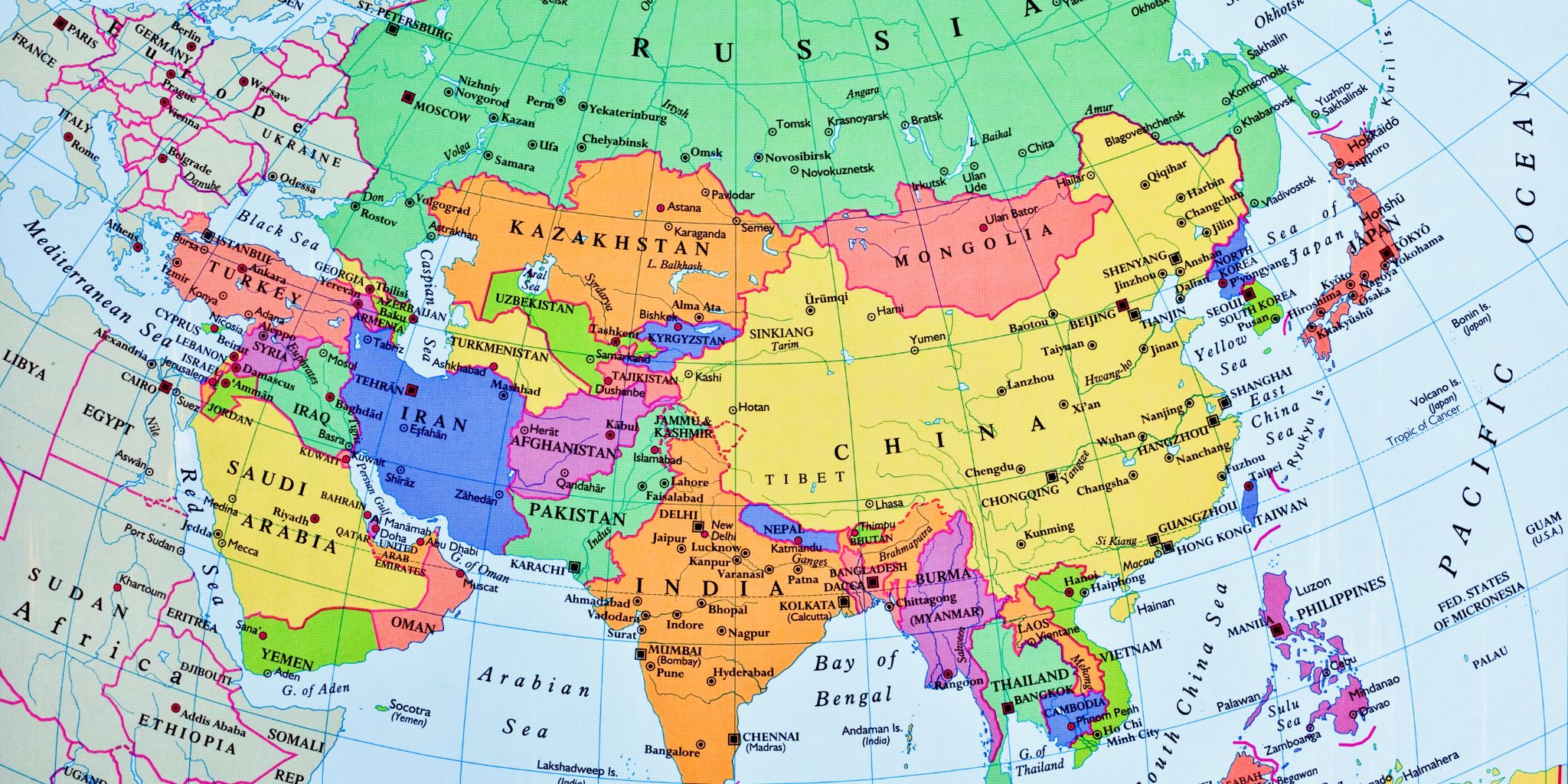 Mapa de Asia